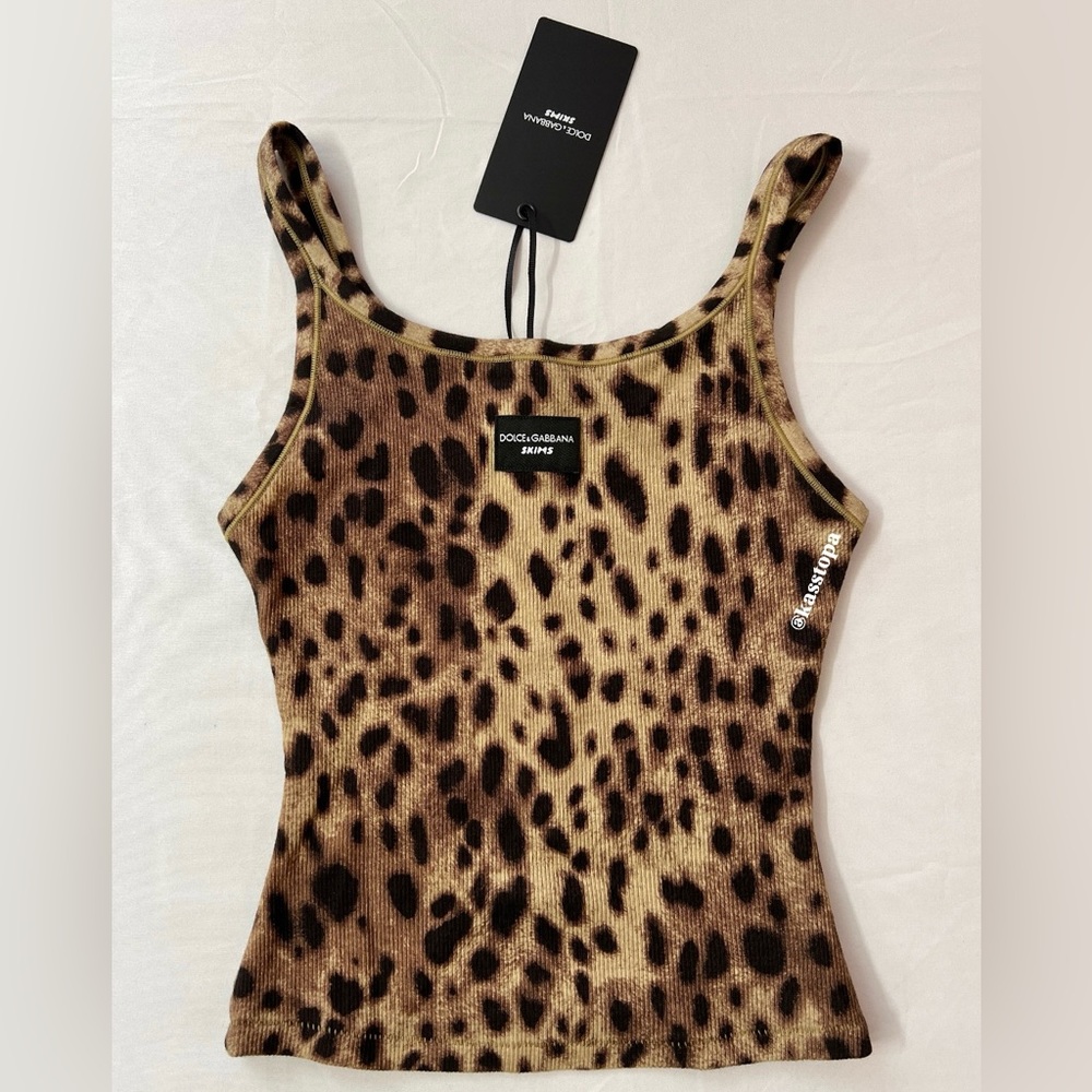 SKIMS | Tops | Skims X Dolce And Gabbana Leopard Cotton Rib Ribbed